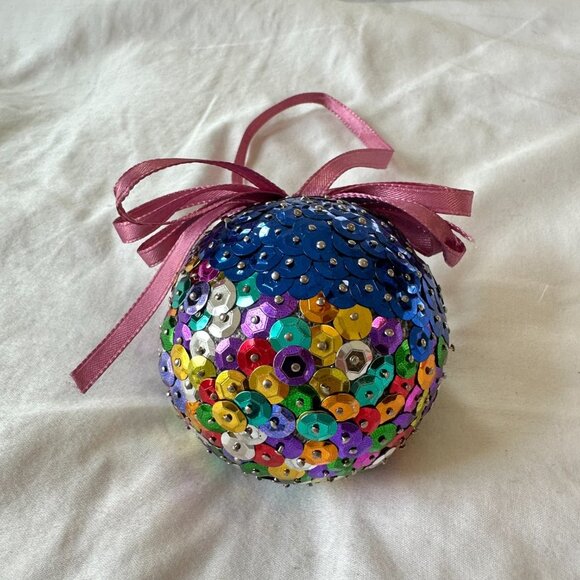 Handmade Sparkly Sequin Christmas Ornament - Picture 7 of 13